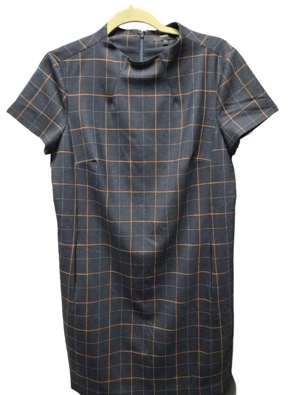 Theory Jasneah Tile Check Mini Dress Sz. 10 - Picture 6 of 9